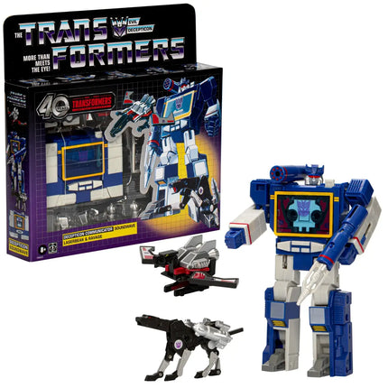 Soundwave Laserbreal and Ravage The Transformers Retro G1 40th Anniversary 18 cm
